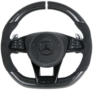 30 Mercedes Benz W205 Lenkrad Carbon Alcantara Airbag Alcantara alles schwarz1
