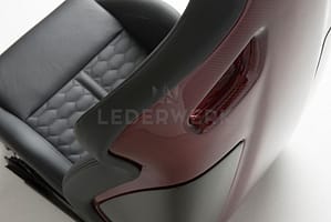 2 VW Golf 7 GTI R GTD Schalensitze Wabendesign schwarz Carbonrückenschale rot9